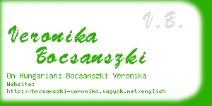 veronika bocsanszki business card